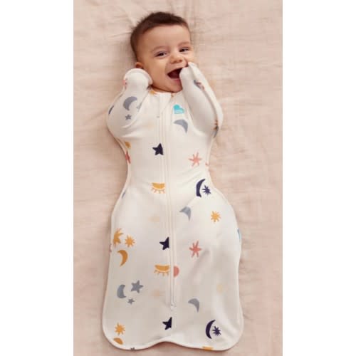 Swaddle Up™ 1.0 TOG Organic Cotton Buff Lunar