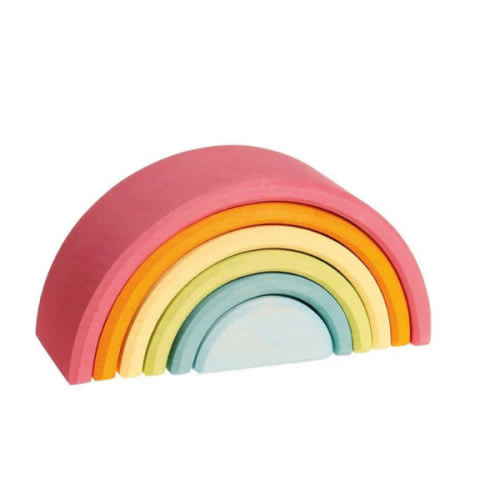 Pastel Wooden Rainbow Tunnel - 6 Pieces