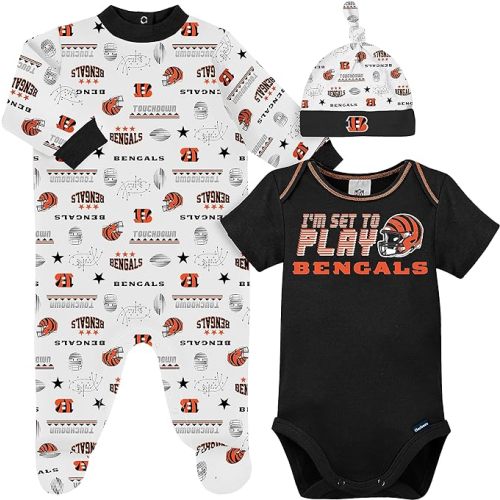 Gerber Unisex Baby NFL Team Footed Sleep and Play and Bodysuit Gift Set
