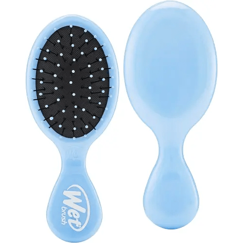 Wet Brush Detangling Brush, Mini Detangler Brush (Sky) - Wet & Dry Tangle-Free Hair Brush for Women & Men - No Tangle Soft & Flexible Bristles for Straight, Curly, & Thick Hair