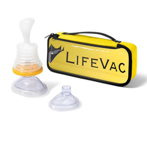 LifeVac Yellow Travel Kit - Portable Suction Rescue Device, First Aid Kit for Kids and Adults, Portable Airway Suction Device for Children and Adults