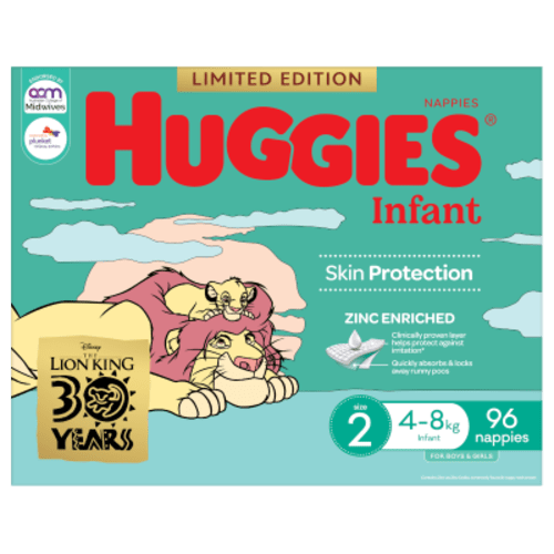 Huggies Nappies Infant For Boys & Girls Size 2 4-8kg 96pk