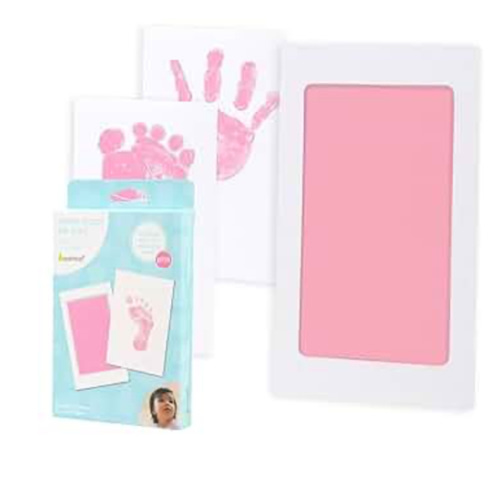 Pearhead Newborn Baby Handprint and Footprint Kit - No Mess Clean-Touch Ink Pad with Impression Cards, Safe for Skin, Perfect Keepsake for Family, Acid-Free, Black, Pack of 2