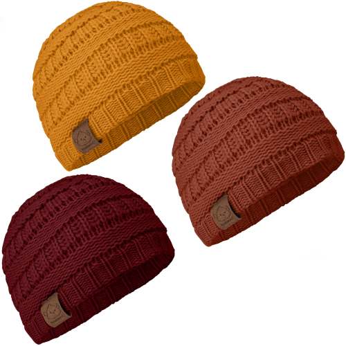 3-Pack Warmzy Baby Beanies - Terracotta / Medium