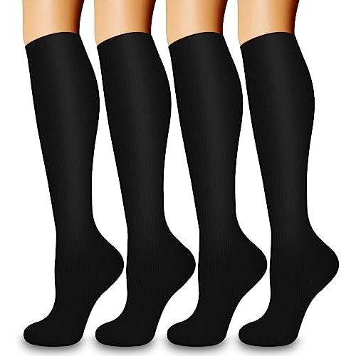 Laite Hebe 4 Pairs-Compression Socks for Women&Men Circulation-Best Support for Nurses,Running,Athletic