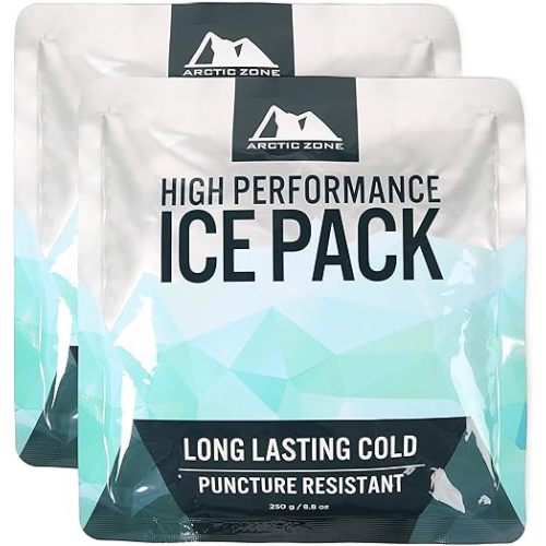 Titan Deep Freeze High Performance Ice Pack - (2 Pack) 250g - Long-Lasting, Puncture Resistant Cold Pack