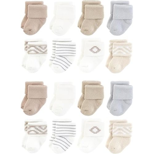 Hudson Baby Unisex Baby Cotton Rich Baby Terry Socks 16-Pack