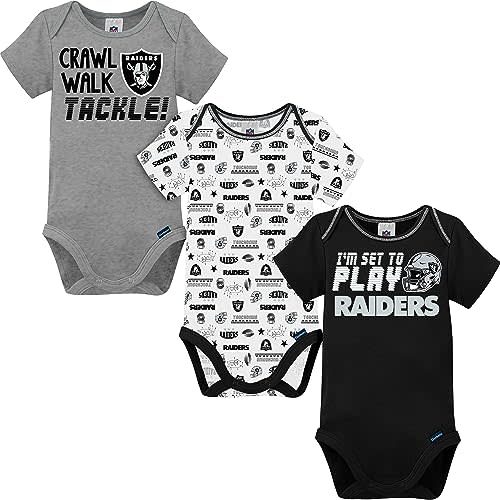 Gerber Baby NFL Team 3 Pack Short Sleeve Onesie Bodysuit