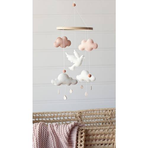 Dove Mobile - Minimalist Mobile - Customizable Felt Mobile