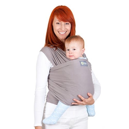 Boba Baby Wrap Carrier Newborn to Toddler - Stretchy Baby Wraps Carrier - Baby Sling - Hands-Free Baby Carrier Wrap - Baby Carrier Sling - Baby Carrier Newborn to Toddler 7-35 lbs (Grey)