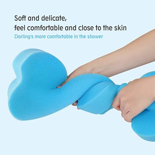 Baby Bath Cushion Infant Bath Sponge Bath Mat, Baby Bath Pad Bath Sponge for Toddler Infant Newborn (Blue-Style4) - BLUE