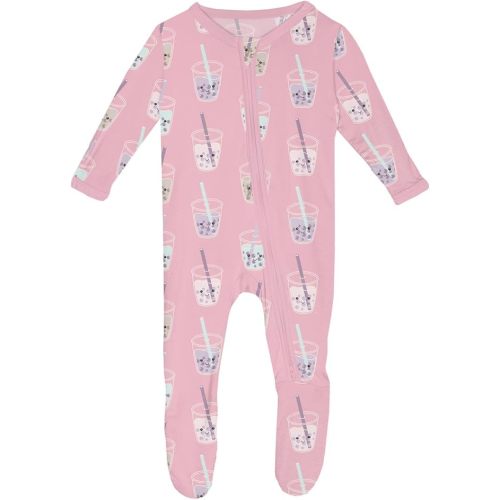 KicKee Zipper Footie (Cake Pop Boba, 0-3 months)