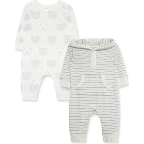 Fuzzy Bears 2-Pack Assorted Rompers, 3M