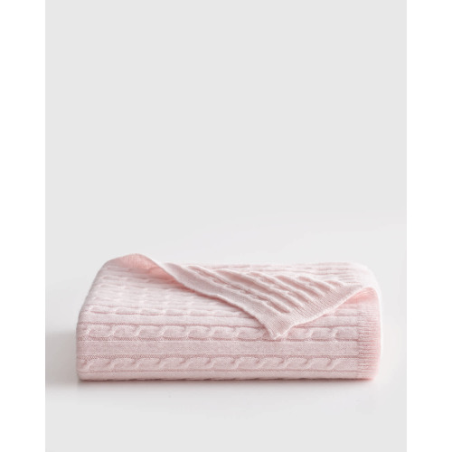 Luxe Cable Knit Cashmere Baby Blanket