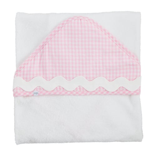 Pink Gingham Hooded Towel