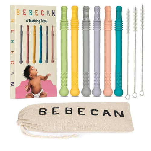 Teething Toys for Babies, Baby Teething Relief, 6 Vibrant Colors, Super Soft Silicone Jouet Dentition Bebe, Perfect Baby Gifts Baby Boy Gifts