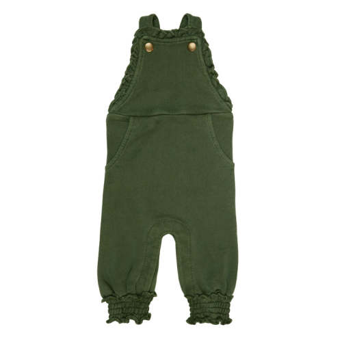 Organic French Terry Ruffle Overall in Forest – L'ovedbaby