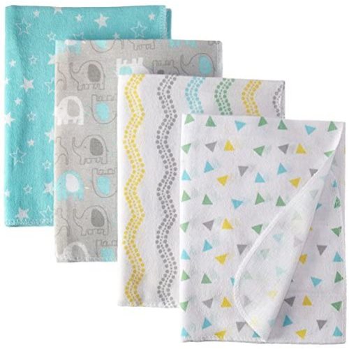 Amazon.com: Luvable Friends Unisex Baby Cotton Flannel Receiving Blankets, Basic Elephant, One Size : Baby