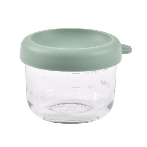 Glass Baby Food Jars 150ML - Sage Green