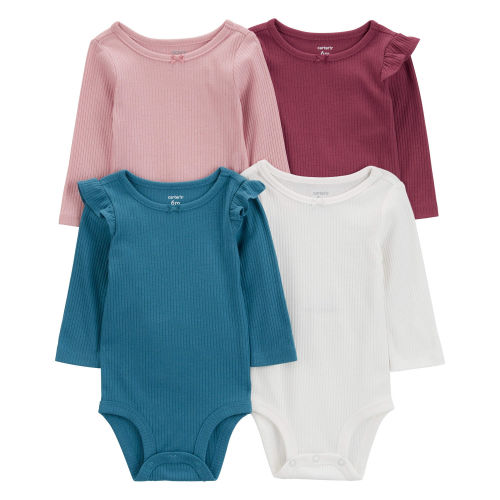 Baby 4-Pack Long-Sleeve Bodysuits