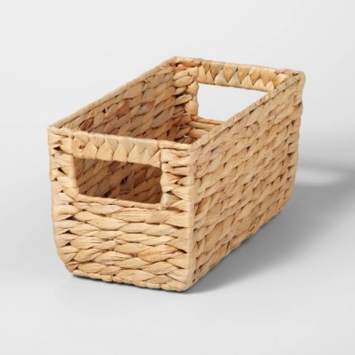 Woven Water Hyacinth Rectangular Basket - Brightroom™, Size: 12" x 6" x 6"