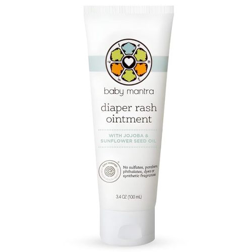 Baby Mantra Diaper Rash Ointment - EWG Verified Diaper Cream made with Natural, Hypoallergenic Ingredients - Best for Newborns, Babies, and Toddlers with Sensitive Skin - 3.4 Ounce Tube