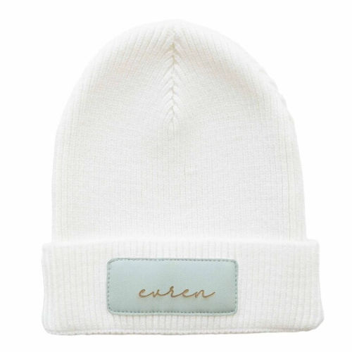Personalized Leather Patch Beanie | All Colors