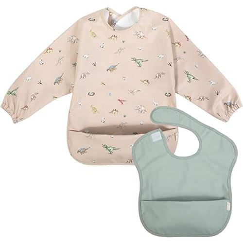 Ali+Oli Smock Bibs for Babies, BPA-Free Oeko-Tex Certified, Toddler Bib Ages 6m+