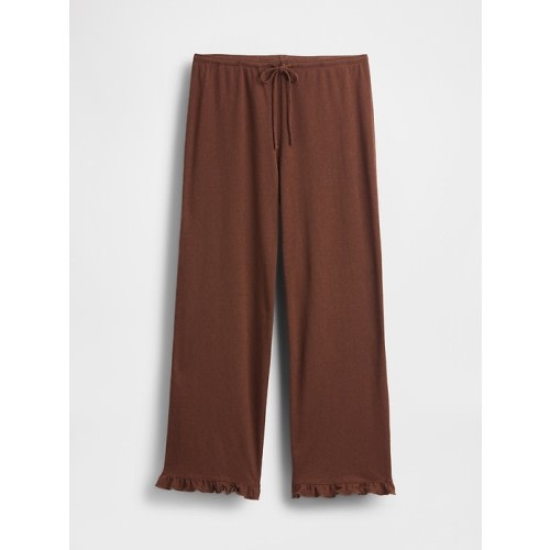 Linen-Blend Ruffle PJ Pants | Gap