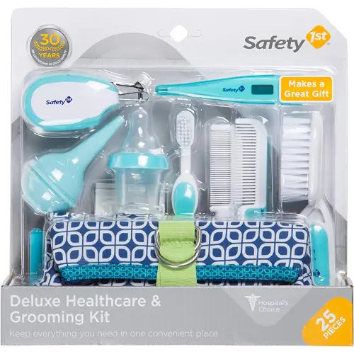 Safety 1st Deluxe 25-Piece Baby Healthcare and Grooming Kit (Arctic Blue)