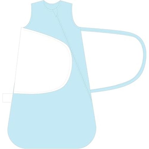ZIGJOY Swaddle Sleep Sack Newborn 1.5 Tog Fleece Wearable Blanket Baby 0-6 Months - Lightweight MicroFleece Winter Sleeping Sacks Bag for Infant Girl Boy Gifts, Blue