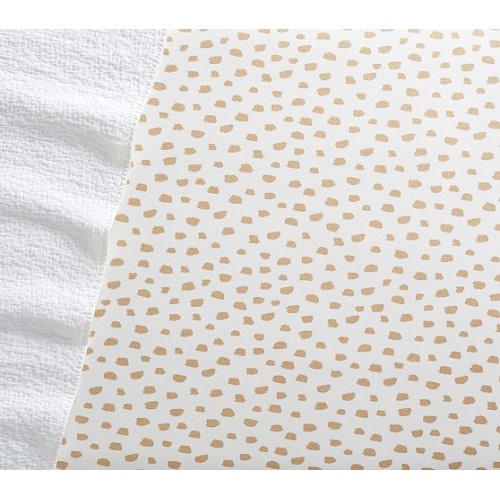 Gold Brushstroke Dot Fitted Crib Sheet