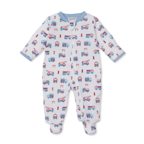 Kissy Kissy Fight the Fire Zip Footie - Spoiled Sweet Boutique - Spoiled Sweet Boutique