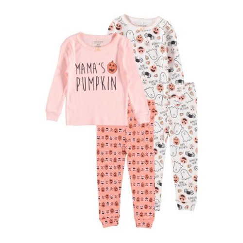 Chick Pea Toddler and Infant Pajama Set, Color: Scary orange, Size: 18-24 months