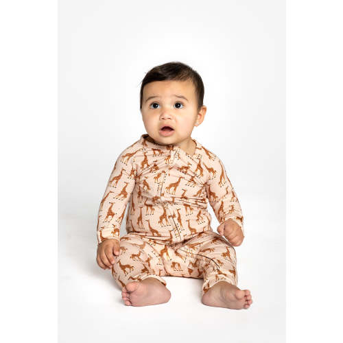 Infant Romper in Giraffes
