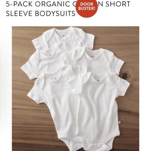 5-Pack Organic Cotton Short Sleeve Bodysuits | Honest Baby Clothing
