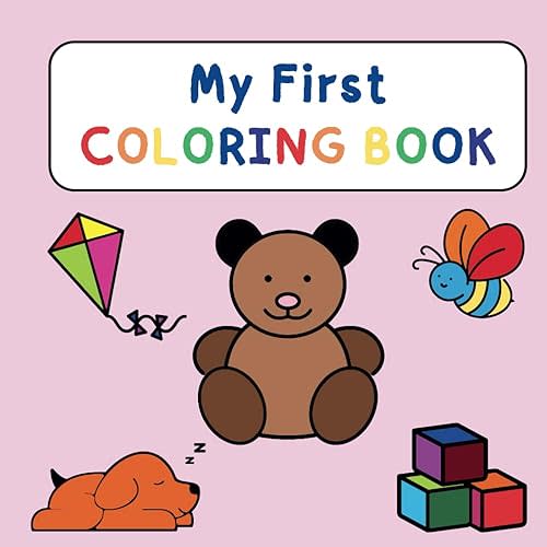 Tiny Artists: My First Coloring Book: Big Bold Designs for Little Hands – Fun and Easy Coloring for Kids Age 1+ (Big Bold Coloring Fun: Simple and Adorable Designs for All Ages) Paperback – July 13, 2024