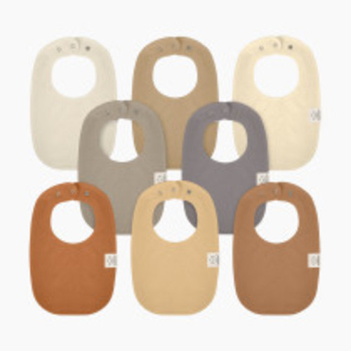 KeaBabies Urban Drool Bibs (8 Pack) - Terracotta, 8