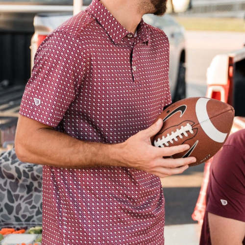 Performance Polo - Texas Maroon & Grey – BURLEBO
