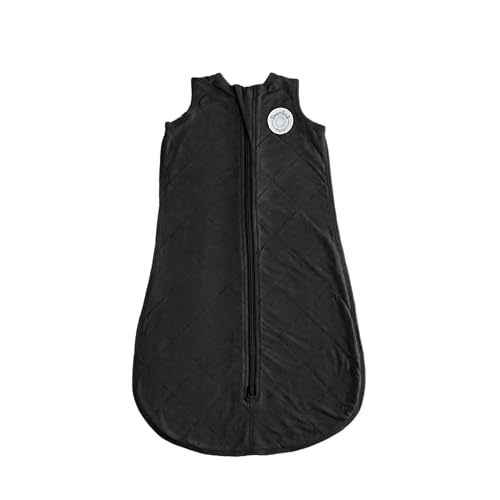 DREAMLAND BABY Viscose Sleep Sack (0-6 Months). Ultra Soft Blanket w/ 2-Way Zipper. 97% Viscose, 3% Spandex (Black)