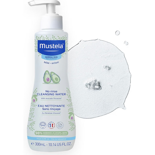Mustela No-Rinse Micellar Cleansing Water for Babies - Made with Natural Avocado Perseose & Aloe Vera - Safely Cleans Baby's Face, Hands & Diaper Area - 1 or 2-Pack - Various Sizes
