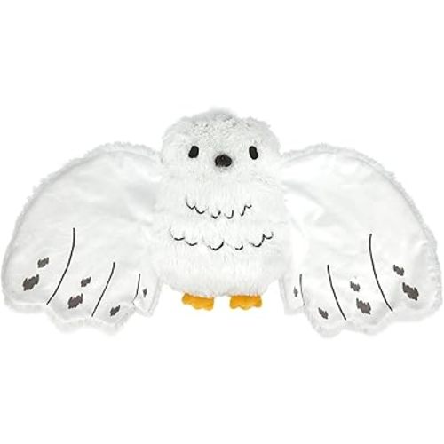 KIDS PREFERRED Harry Potter 9 Inch Tall 26 Inch Wingspan Hedwig Baby Lovey Security Blanket Snuggler Toy Snowy Owl Stuffed Animal for Newborn Infants and Babies