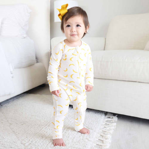 Go Bananas Bamboo Waffle Convertible Zip Romper