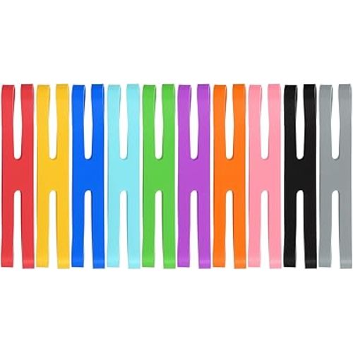 PATIKIL 5.1 Inch H Rubber Bands, 10 Pcs Silicone Elastic Rubber Bands Assorted Color Size Book Strap Colored Wrapping Band for Files Folder Art Cooking Board Game, Multi-Colors
