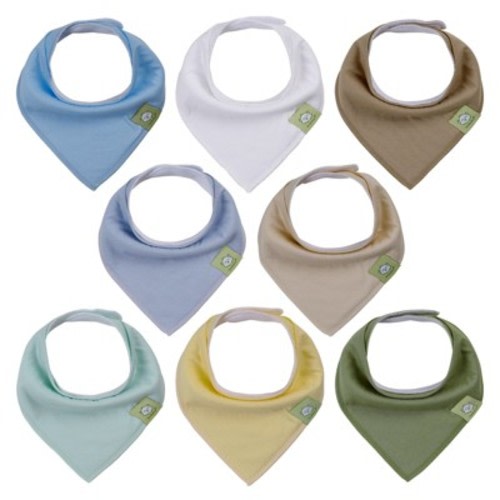 Keababies 8pk Organic Baby Bandana Drool Bibs