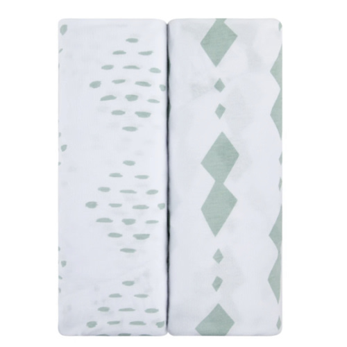 Sage Diamond Bassinet Sheet Set – Ely's & Co.