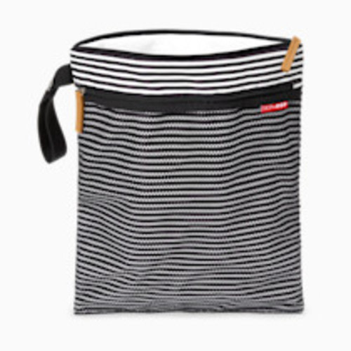 Skip Hop Grab & Go Wet/Dry Bag - Black/White Stripe