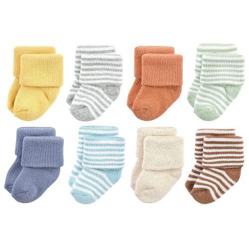 Hudson Baby Baby Girls' Cotton Rich Newborn and Terry Socks