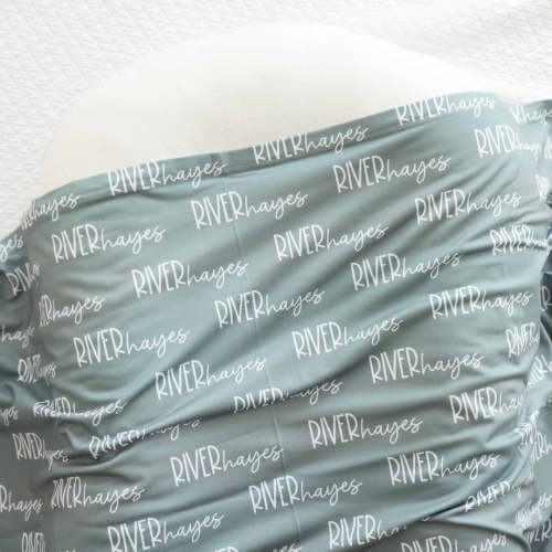 Personalized Baby Name Swaddle Blanket Font Duo | Best Selling Neutrals