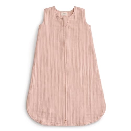 mushie Baby Wearable Blanket | 100% Organic Cotton Muslin | Sleeping Bag For Infants (Blush)